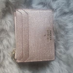 KATE SPADE Limited Edition Burgess Court Lalena Glittery Rose Gold Mini Wallet